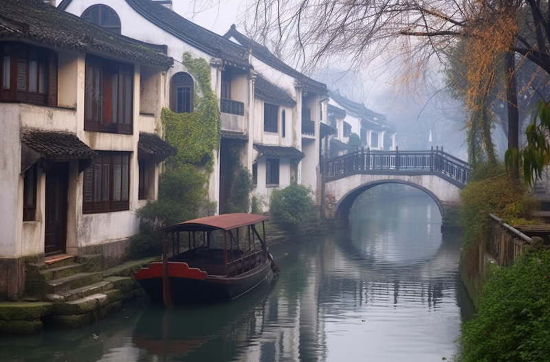 古镇房屋拱桥建筑,高清,摄影图,摄影图片,图片大全,摄影图免费下载